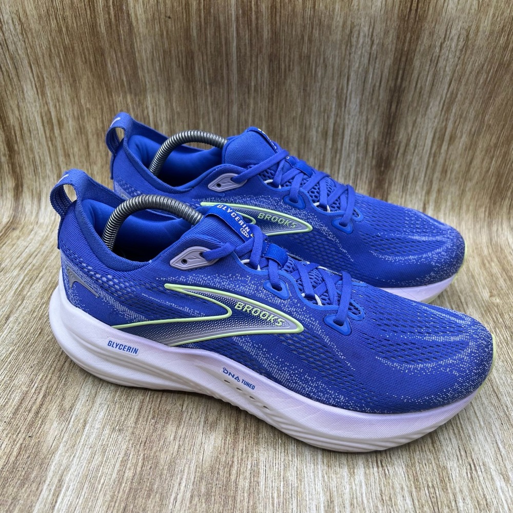 Brooks Glycerin 22 Running Shoes Women's Size 11 B Blue Lime Green 1204341B440